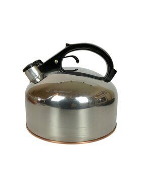 Revere Ware Stainless Steel Copper Bottom Whistling Tea Kettle 3.5 Quart 1978